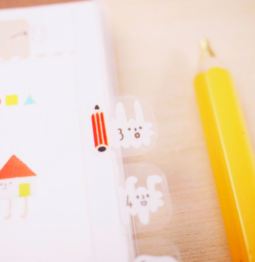 右手超人｜狗狗雲 透明月份索引貼紙