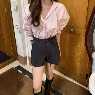 鬆弛感必備! 簡約寬版襯衫(藍/粉/白)