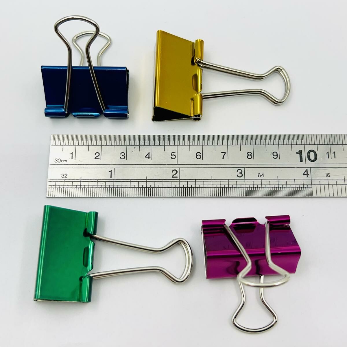 啟行® 金屬色 1-1/4寸長尾夾 / 反尾夾, 24個裝 (5色) #11732