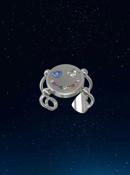 VSCH "愛心系列" 迴紋針笑臉戒指