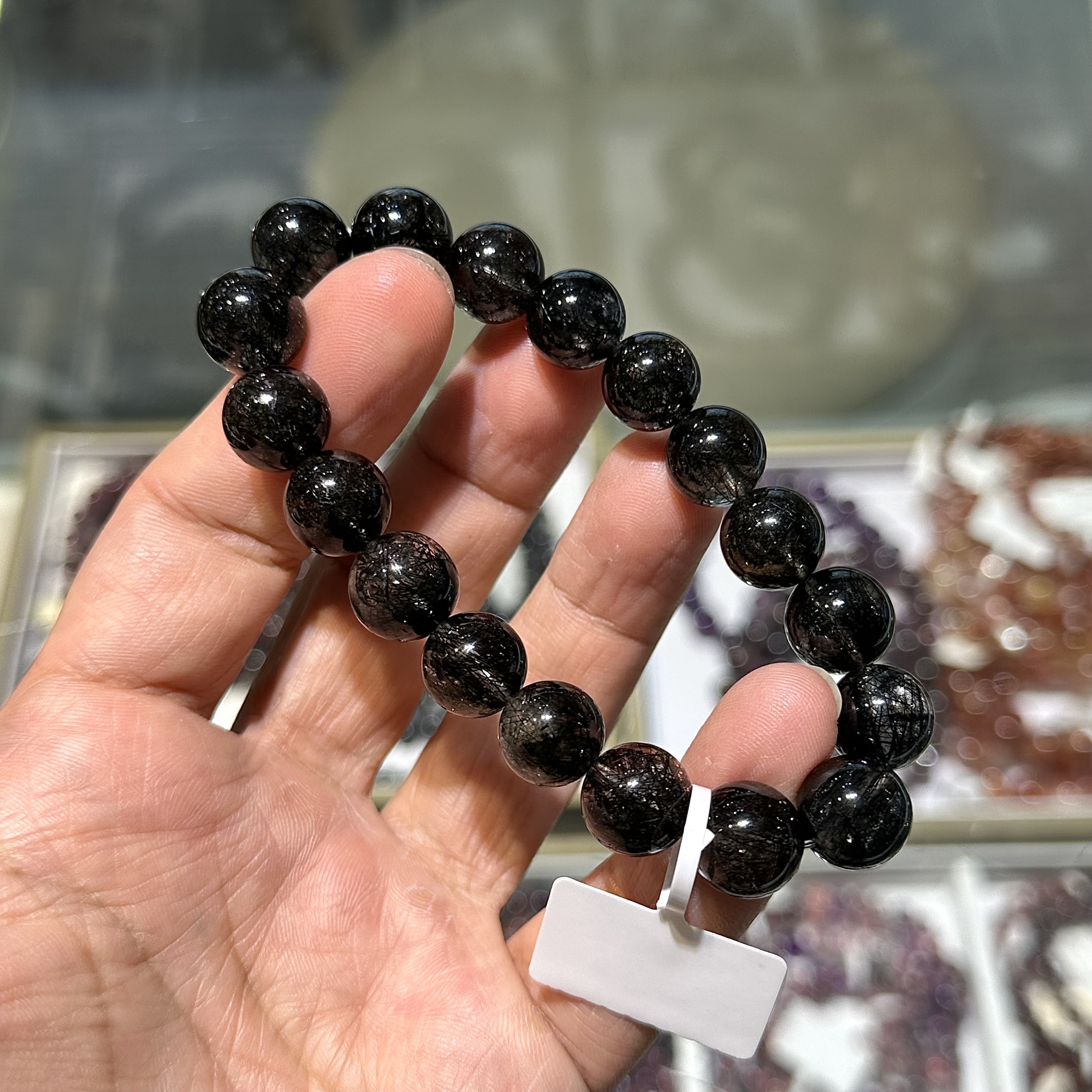 黑髮晶手串 28431 11mm