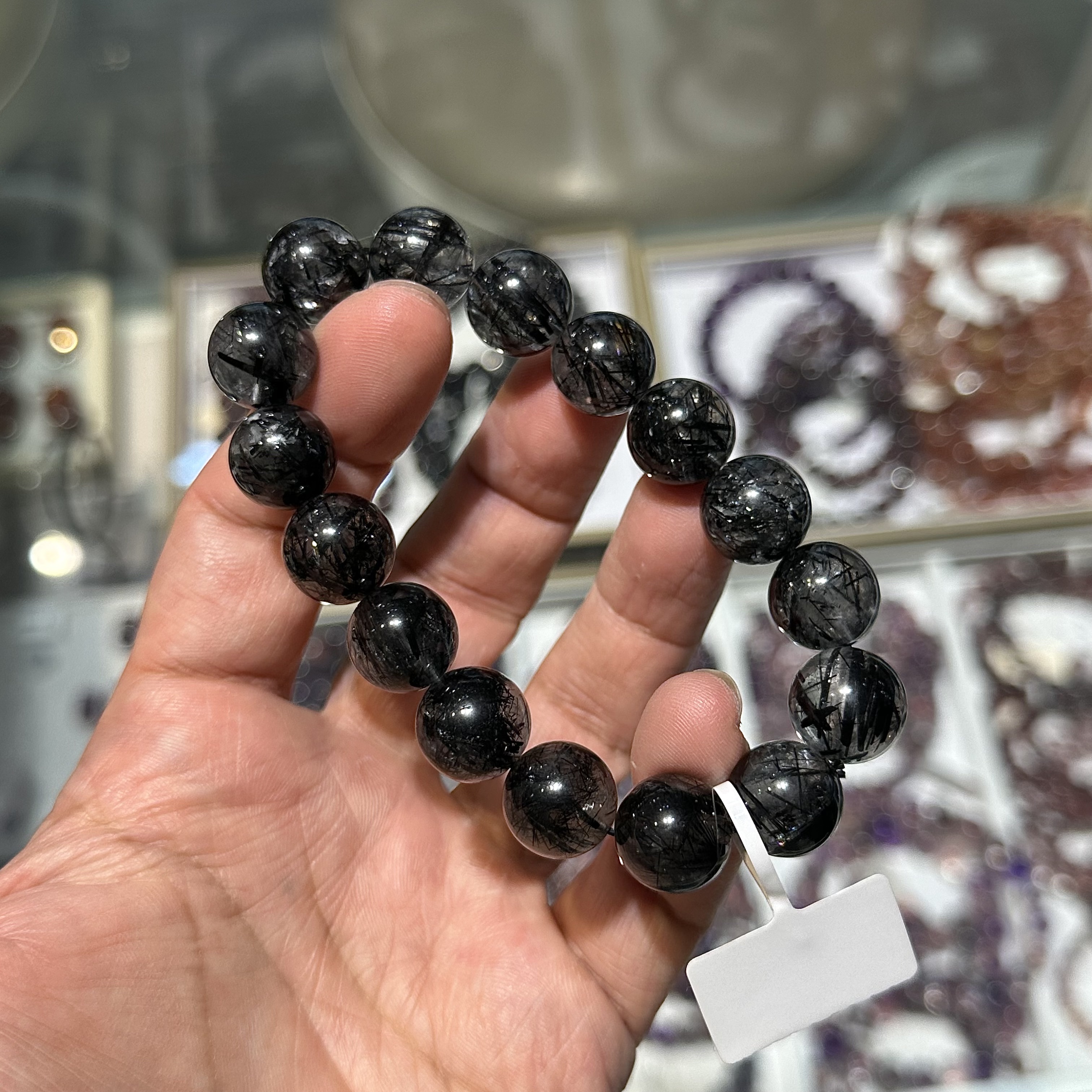 黑髮晶手串 28330 13mm