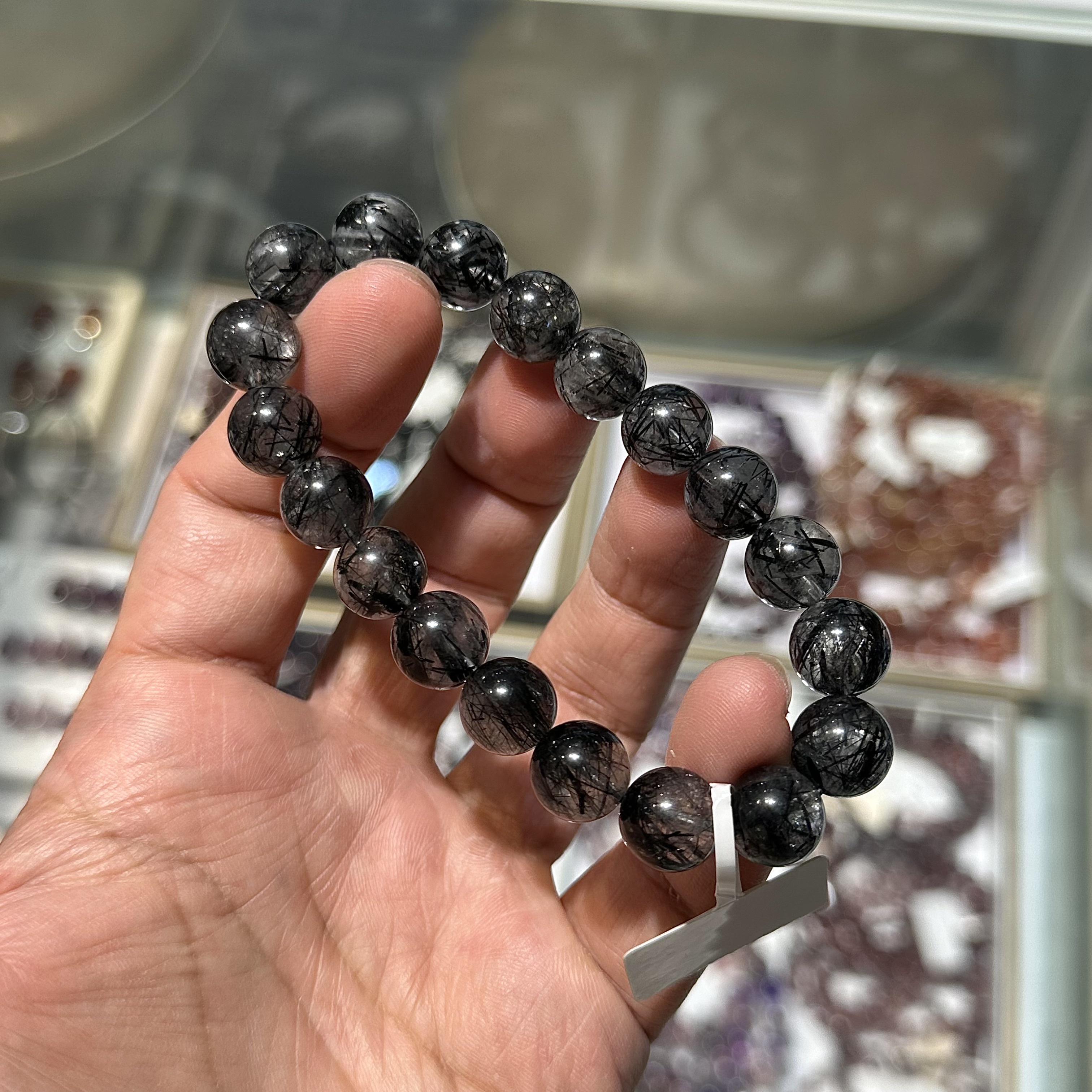 黑髮晶手串 28325 10.5mm