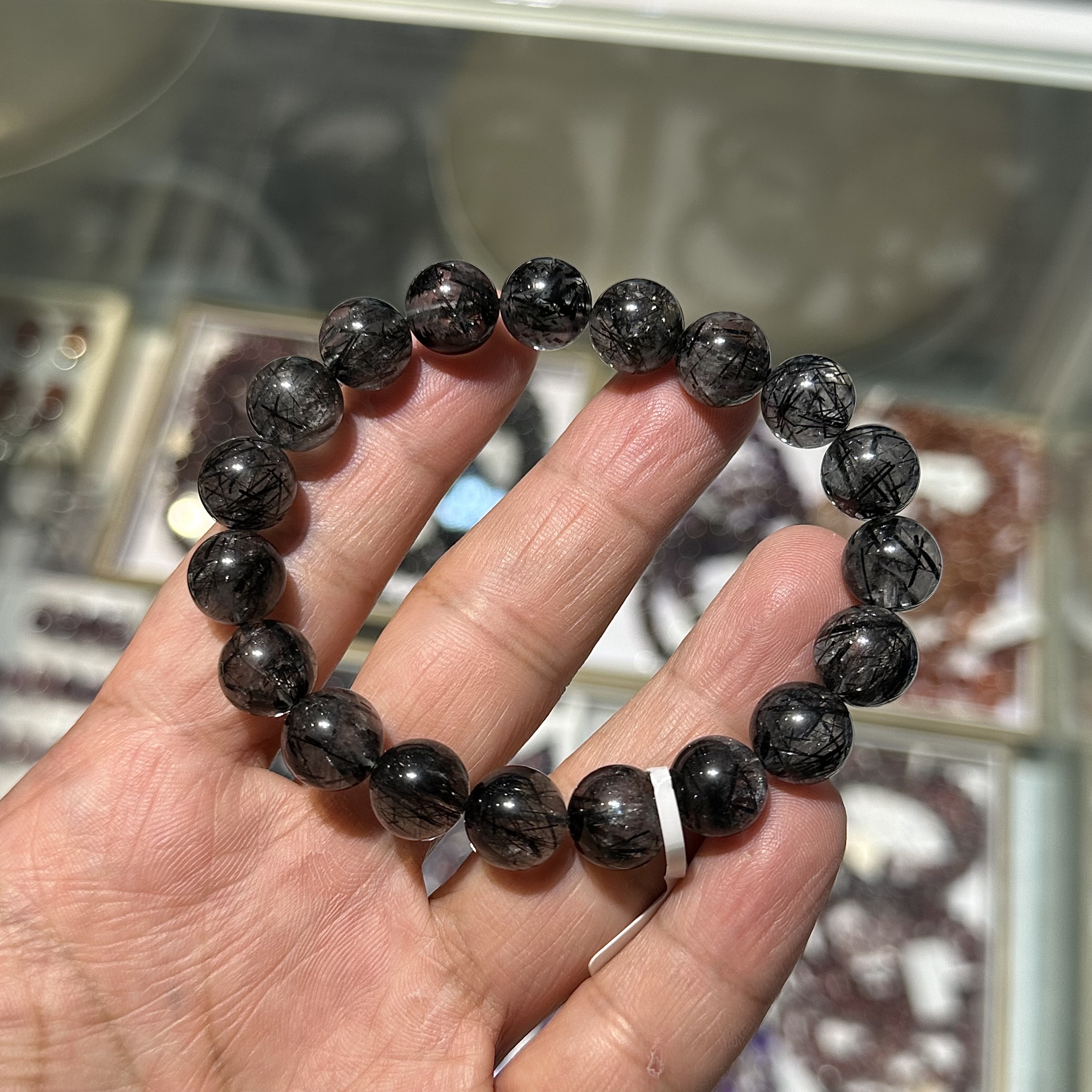 黑髮晶手串 28325 10.5mm