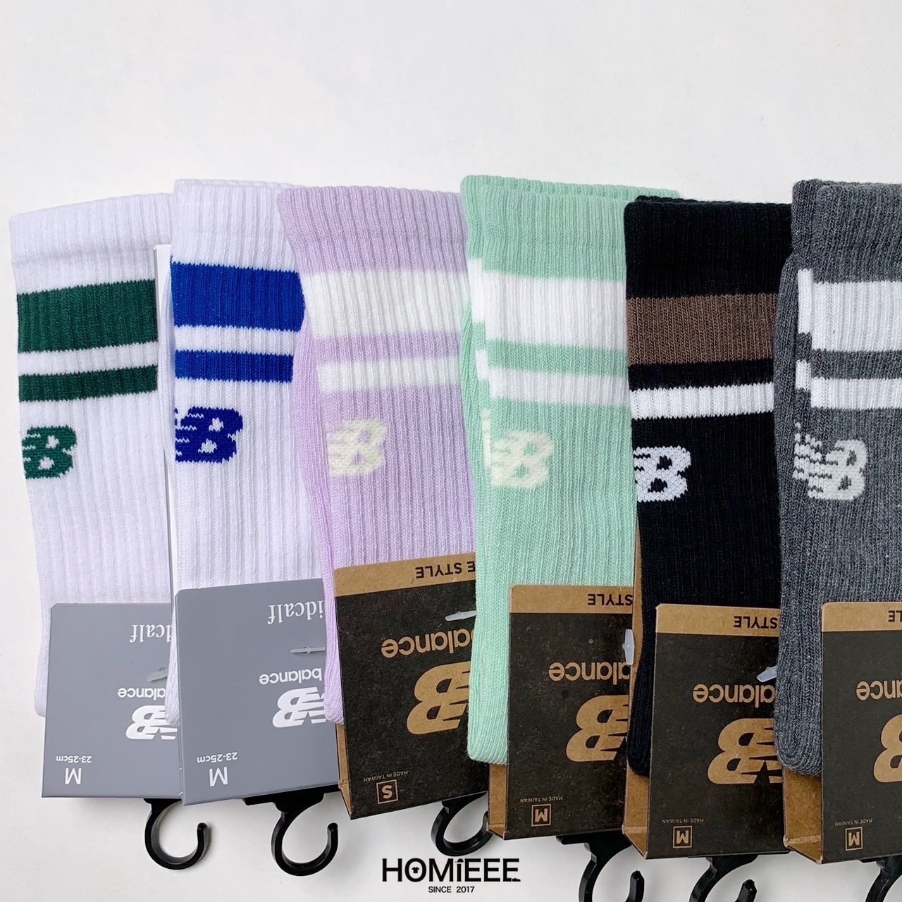 New Balance Crew Socks 襪子 中長襪 黑色 灰色 白色 [LAS32161]