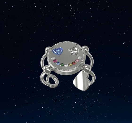 VSCH "愛心系列" 迴紋針笑臉戒指