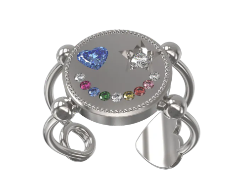 VSCH "愛心系列" 迴紋針笑臉戒指