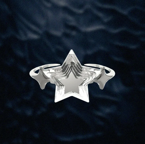 VSCH "星凍系列" 五角星透明堆疊戒指