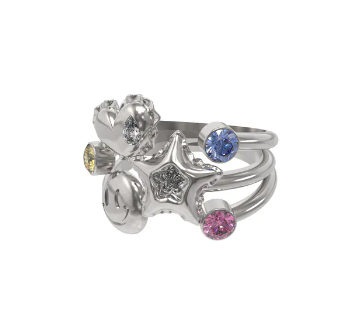 VSCH "愛心系列"氣球愛心彩鑽戒指