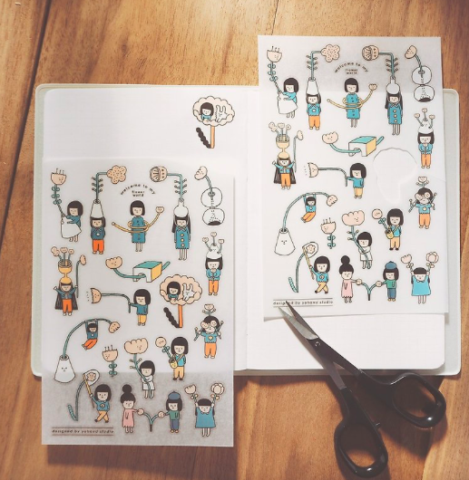 右手超人｜花 轉印貼紙（一份2張）