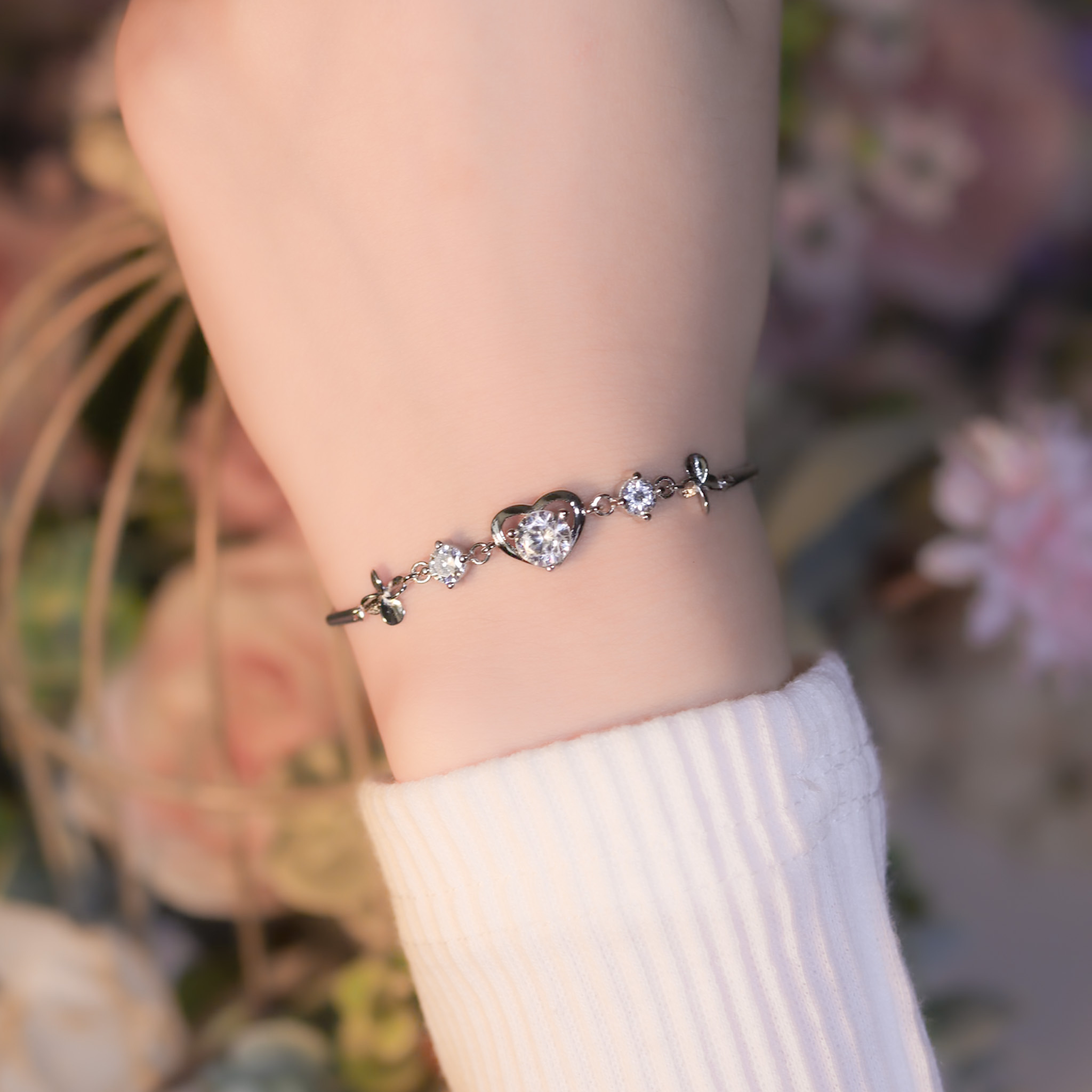 | 925 Silver・White Gold | Lucky To Have U Bracelet | BR1099 |