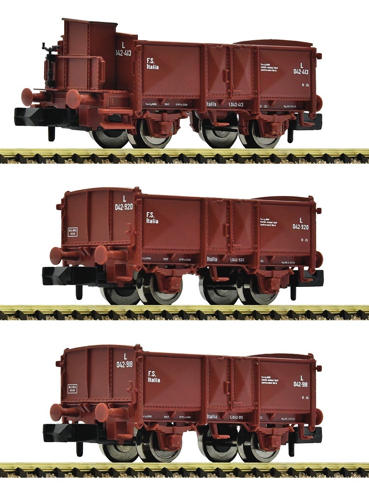 Fleischmann 6660034 N規 Open goods wagons, FS 貨車.3輛