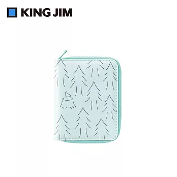 HITOTOKI NOTE 手帳筆記本 拉鍊款 護照尺寸 森林｜KING JIM 日本