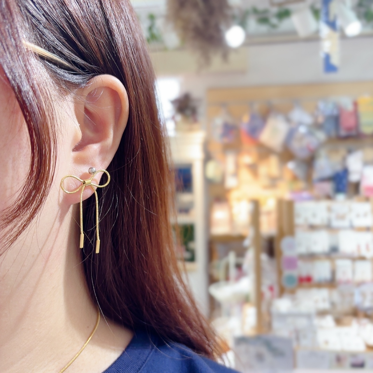 蝴蝶結耳環/頸鏈 (Stainless)