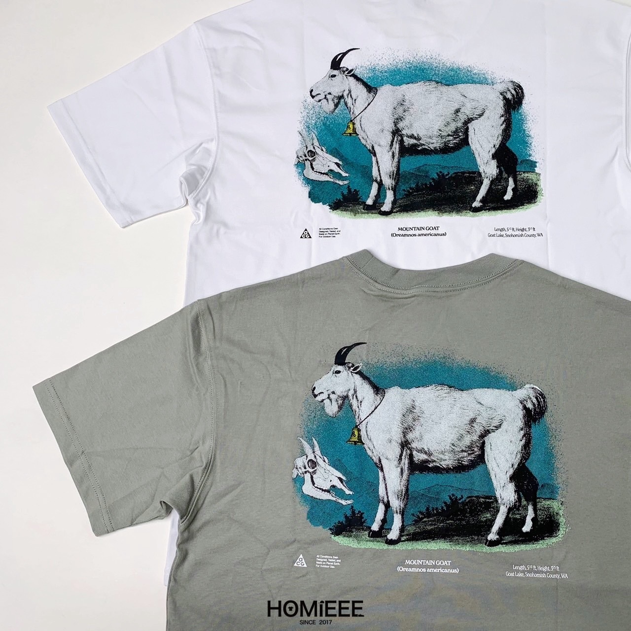 Nike ACG NRG 短袖 GOAT 山羊 厚磅 灰綠 白色 [FV3493]