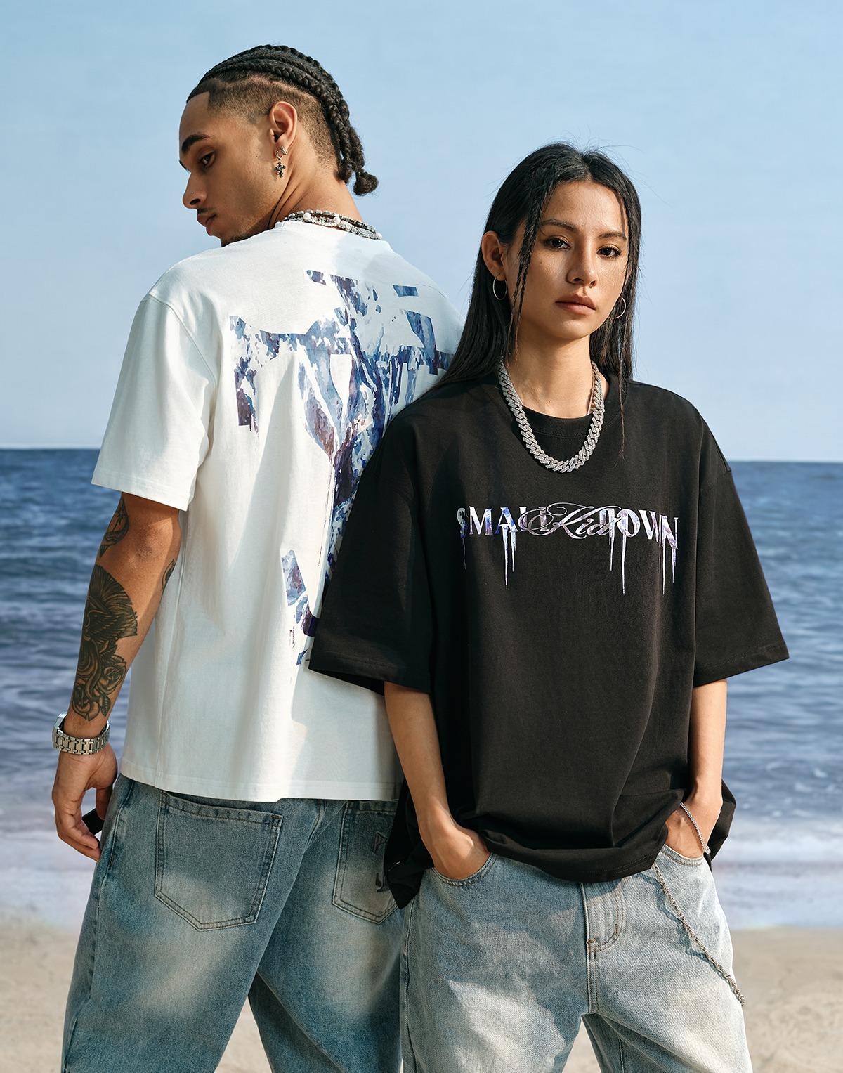 STK SmallTownKid  雪山字體 短袖 T恤