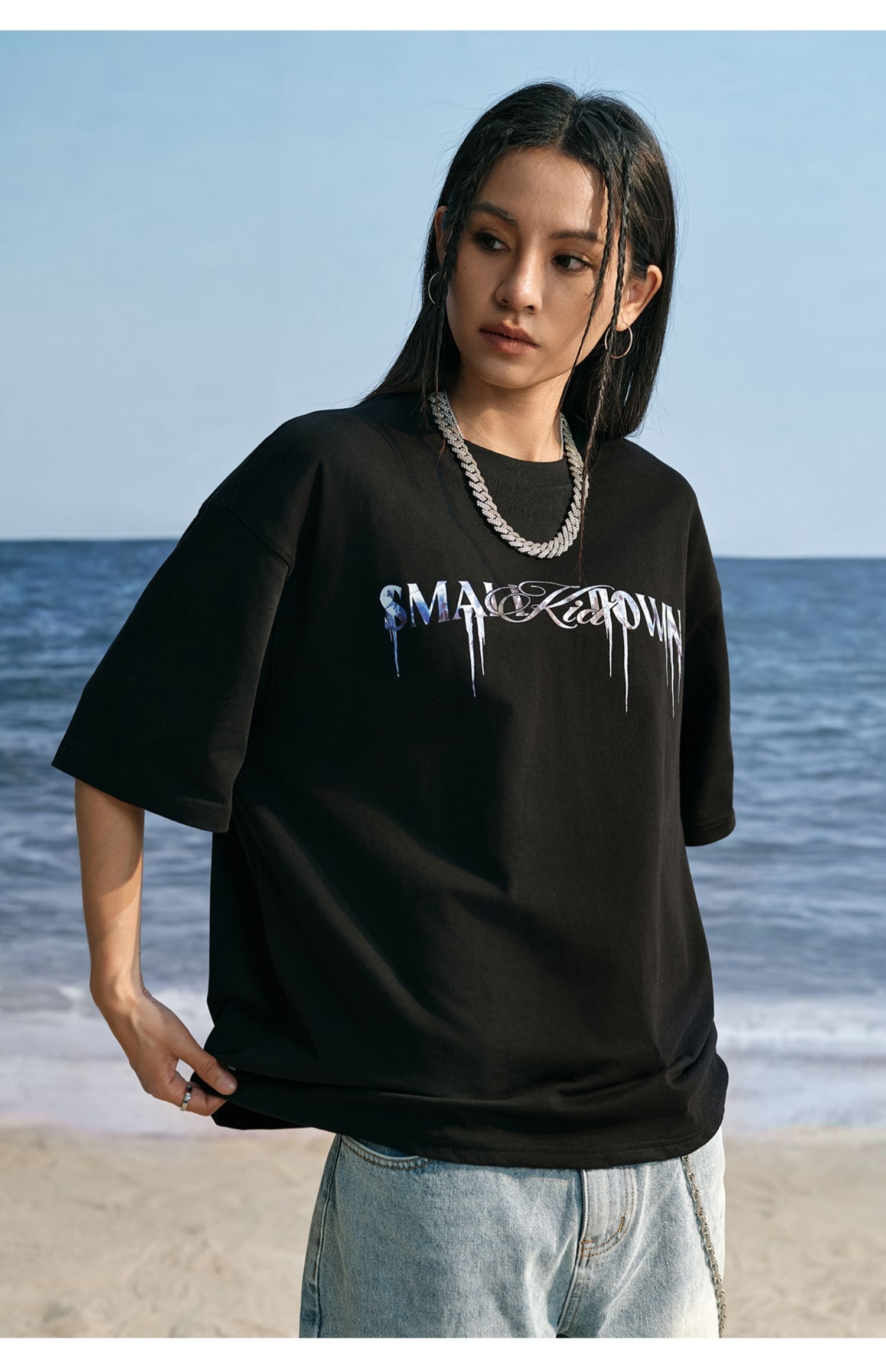 STK SmallTownKid  雪山字體 短袖 T恤