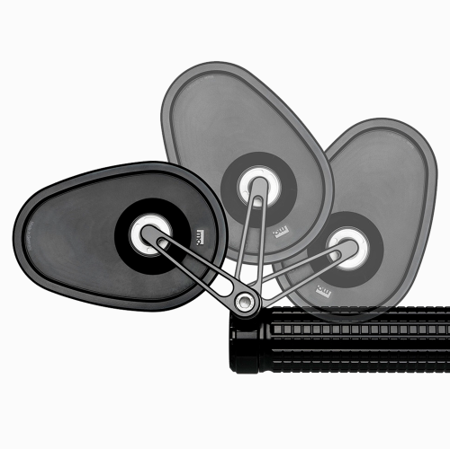 Motogadget 把手端 後照鏡 橢圓 短桿 可折