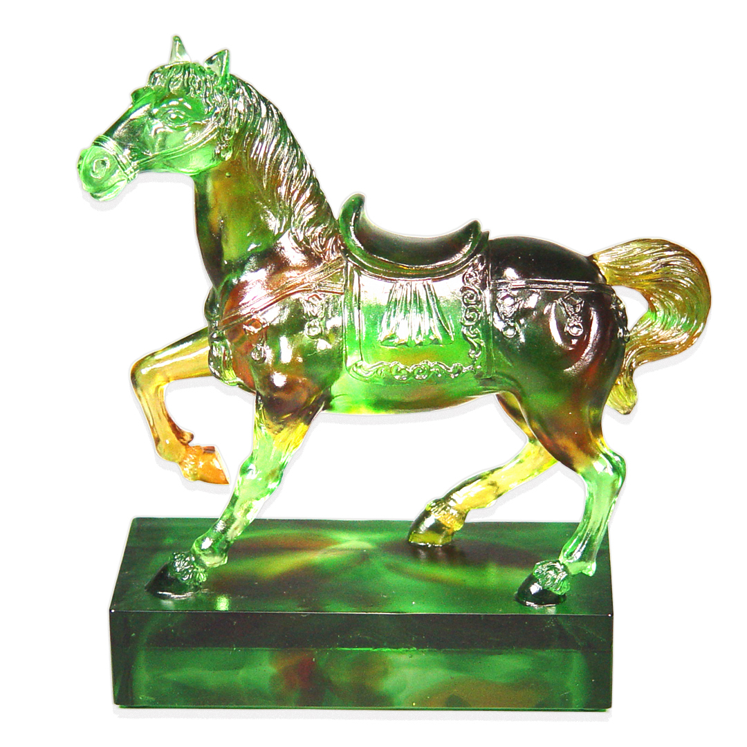 琉璃擺件｜前程似錦一馬當先 桌上擺飾開業開市送禮首選