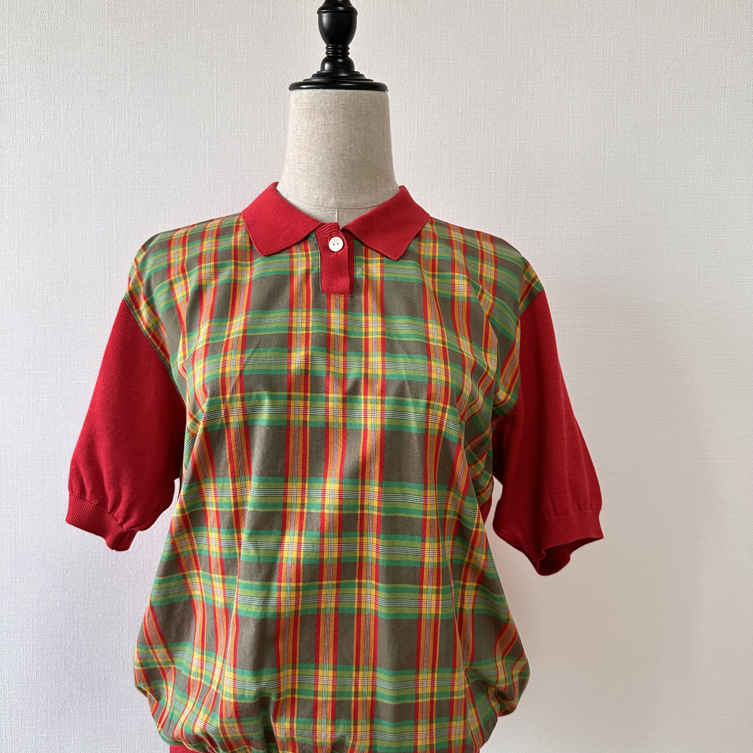 Nina Ricci 假兩件針織Polo古着上衣