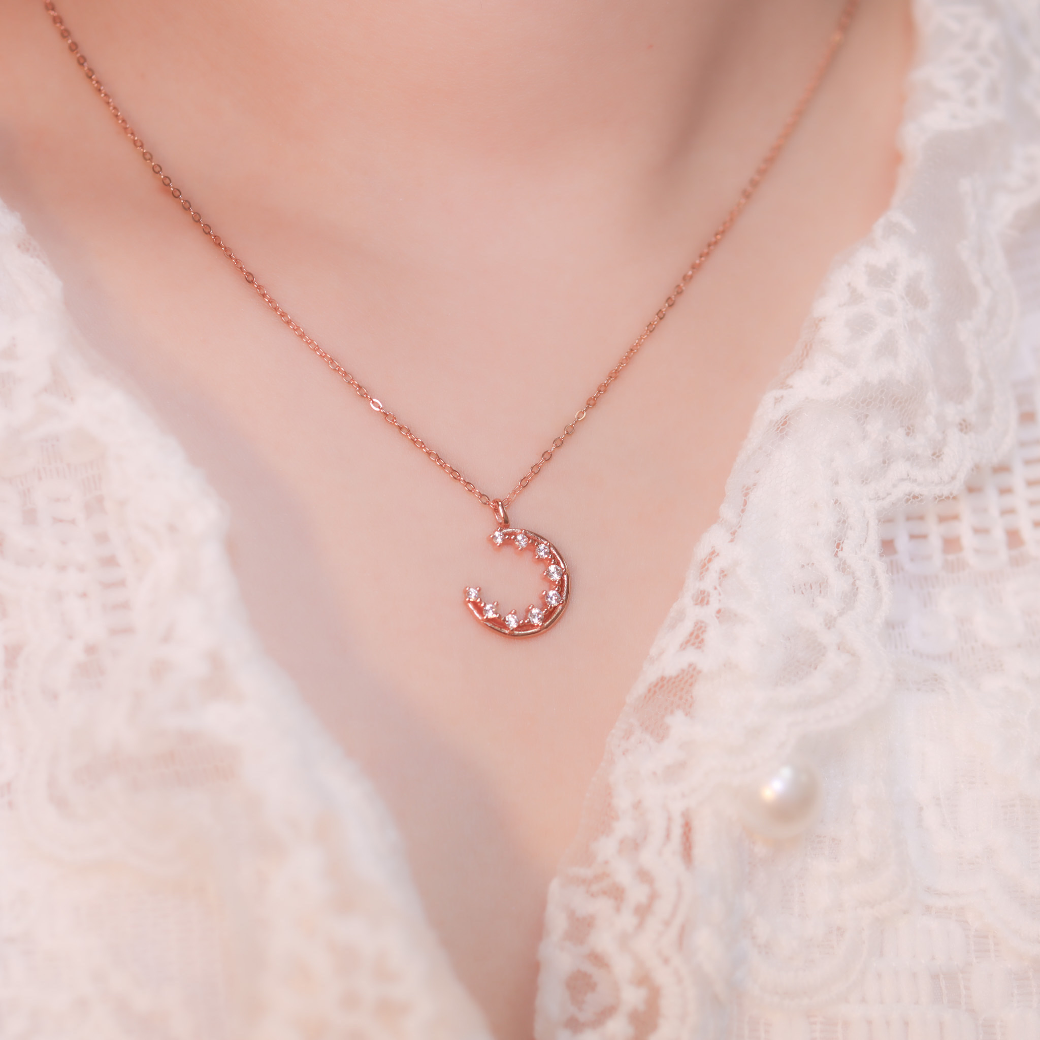 | 925 Silver・Rose Gold | Party Of Galaxy Necklace | NE1163 |