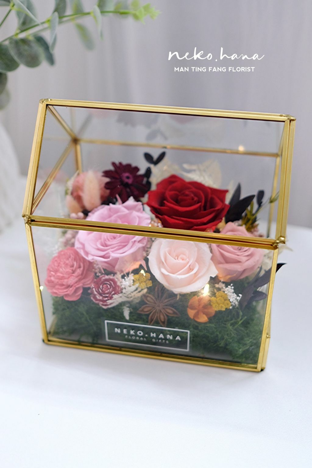 金邊玻璃屋*紅粉色系