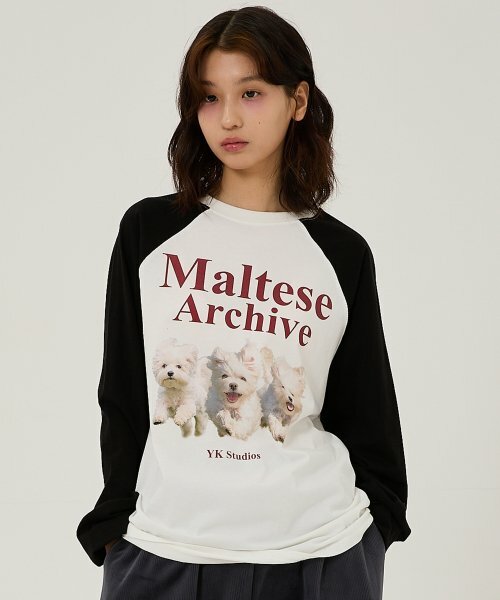Wai Kei Maltese Archive Raglan Long Sleeve Tshirts