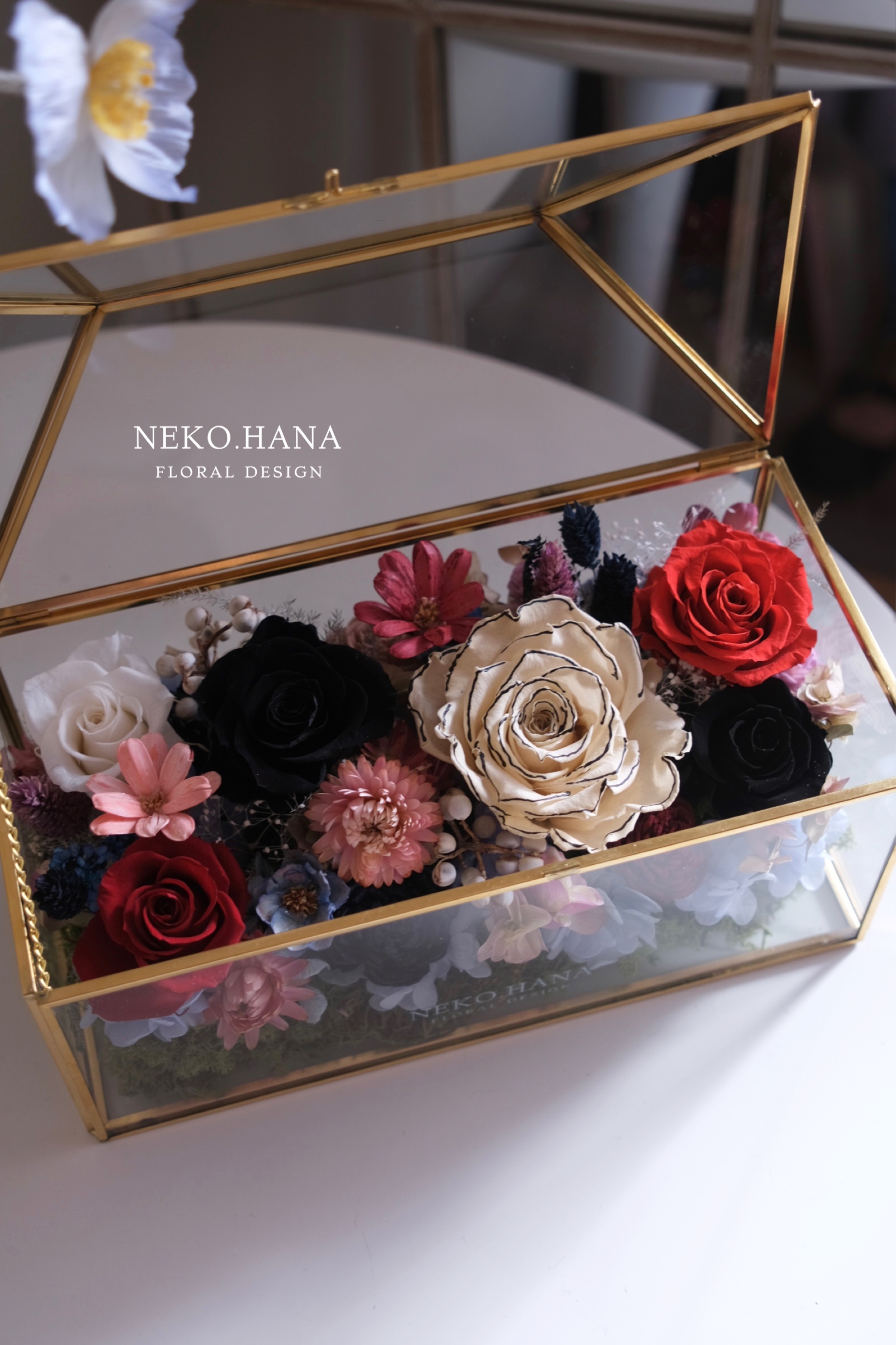 紅黑色系永生花屋（大款）