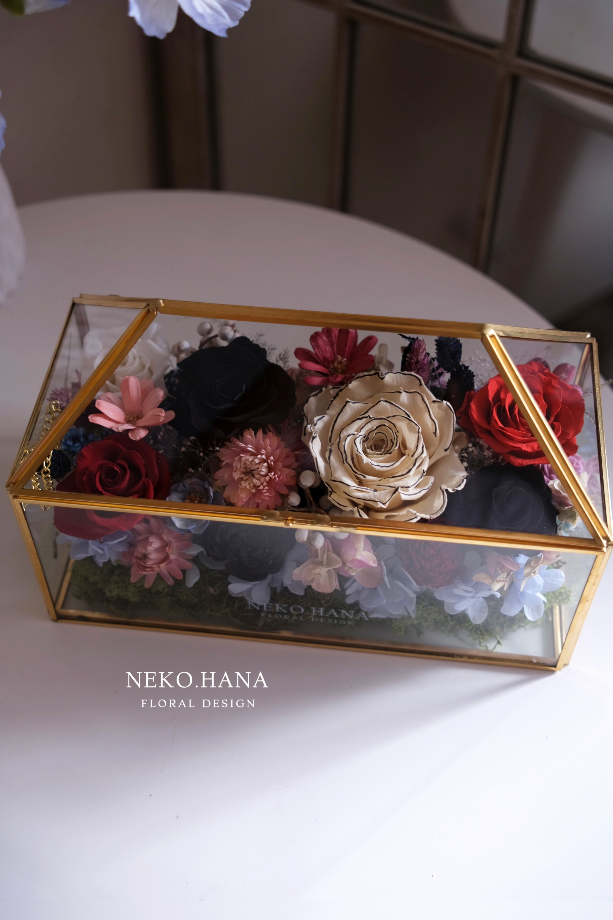 紅黑色系永生花屋（大款）