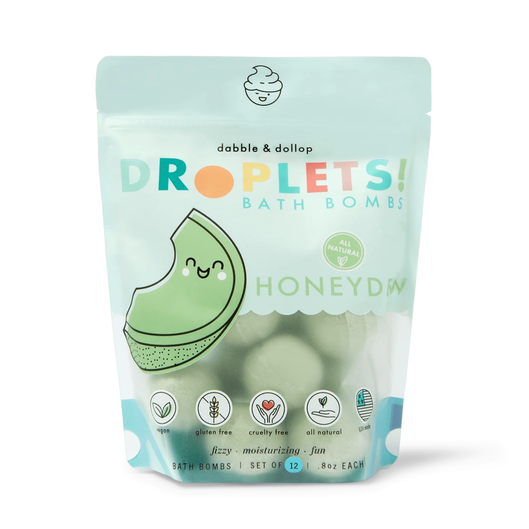 Dabble & Dollop - 泡澡球12入 - 哈密瓜