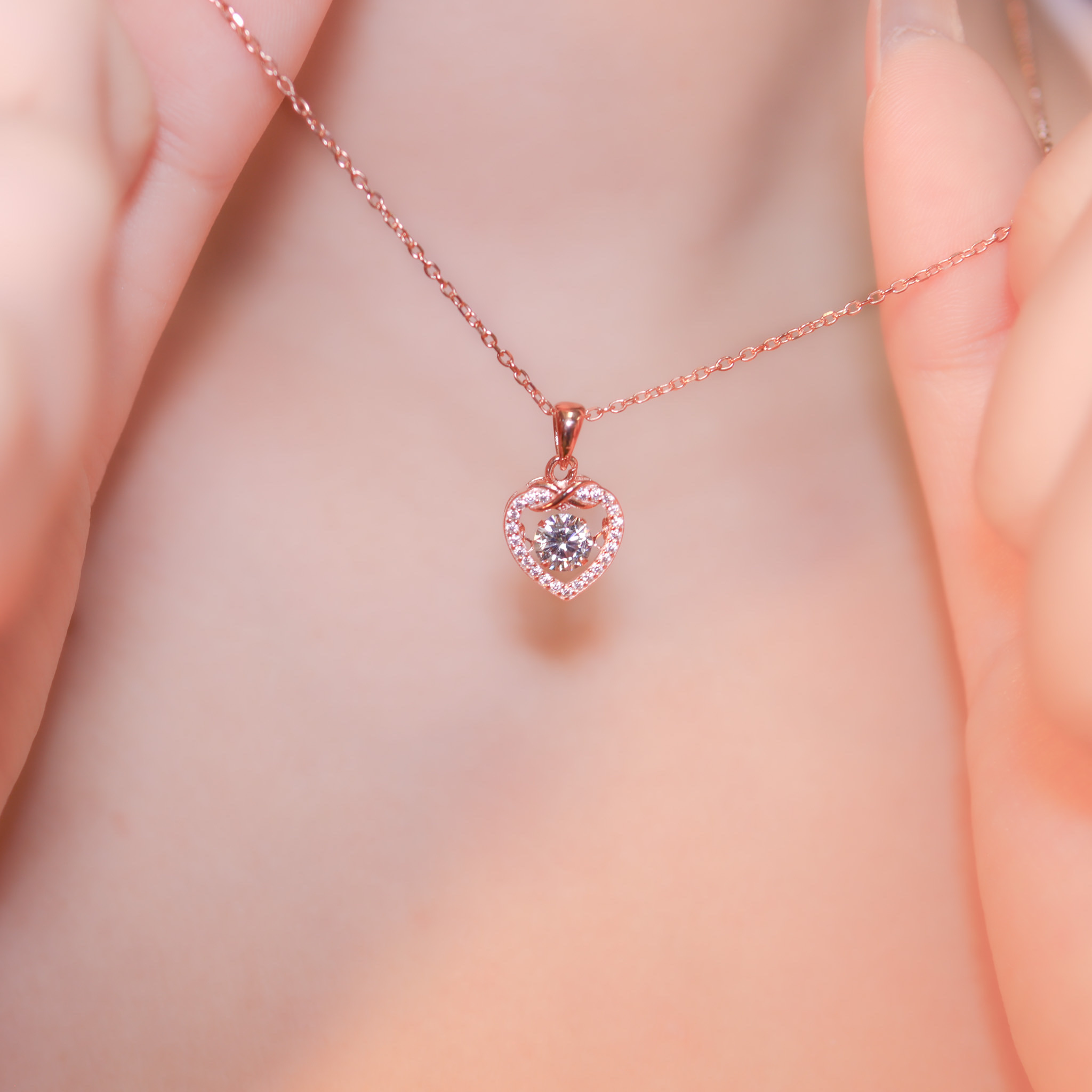 | 925 Silver・White Gold・Rose Gold | Dancing Unlimited Love Necklace 2.0（Silver / Rose Gold） | NE1155 |