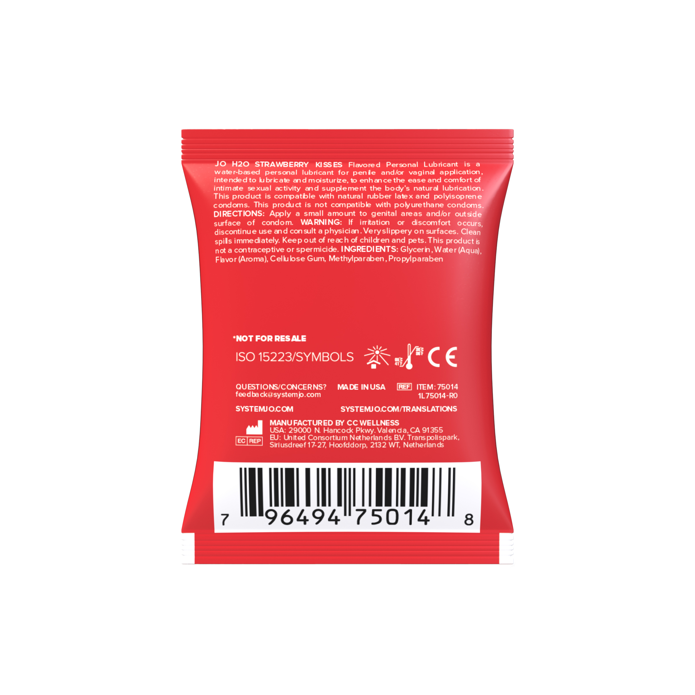 System Jo H2O 士多啤梨味 水性潤滑劑 5ml