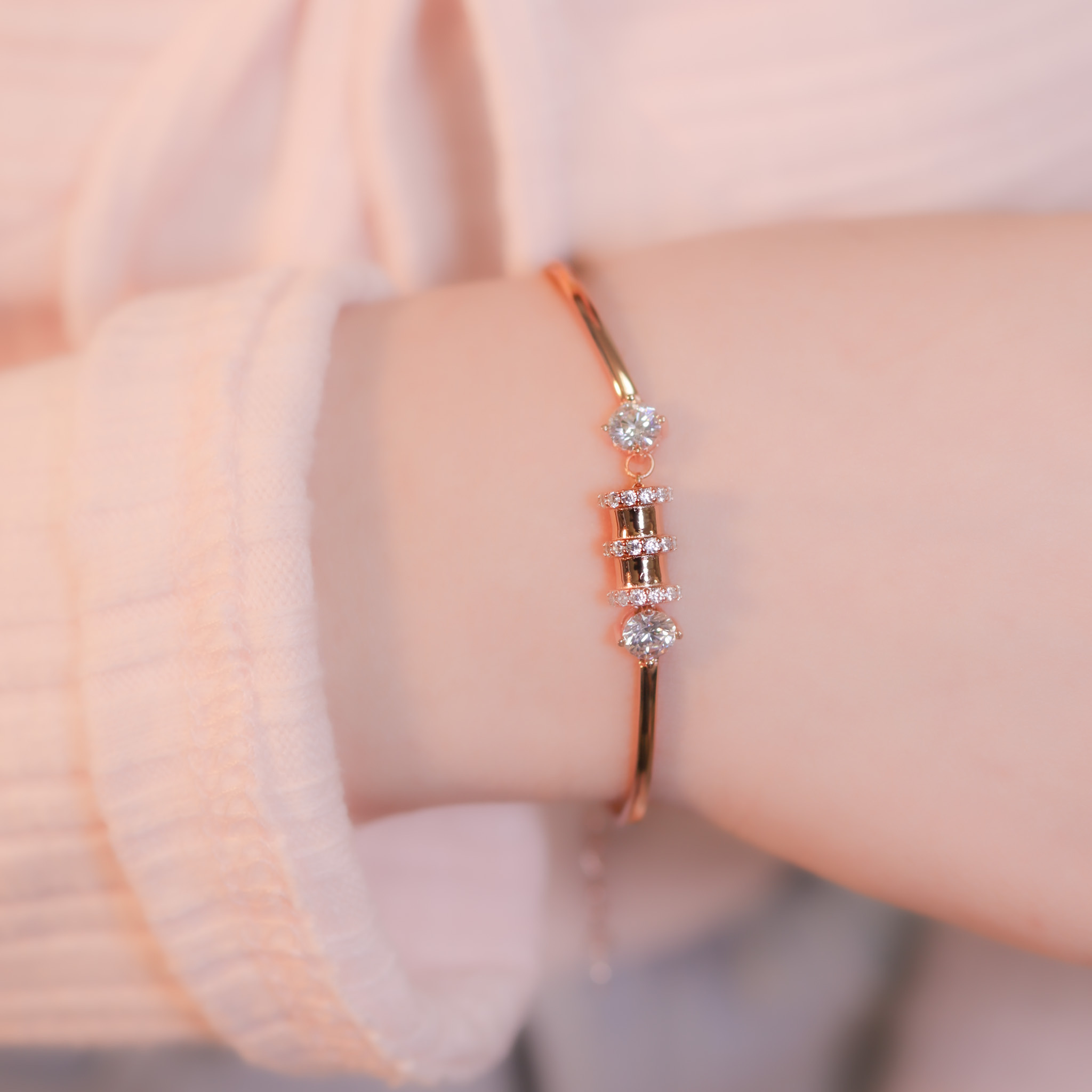 | 925 Silver・White Gold・Rose Gold | Be Your Listener Bracelet（Silver/Rose Gold） | BR1112 |