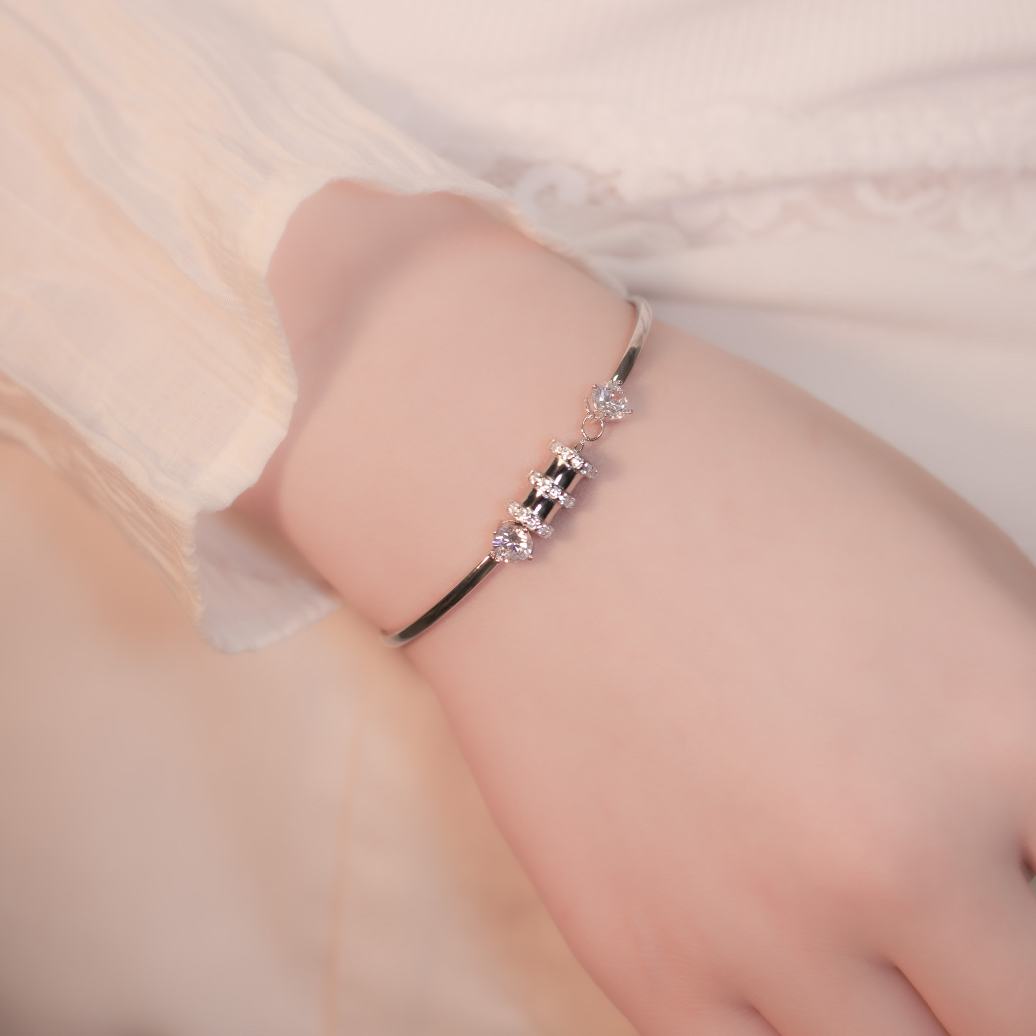 | 925 Silver・White Gold・Rose Gold | Be Your Listener Bracelet（Silver/Rose Gold） | BR1112 |