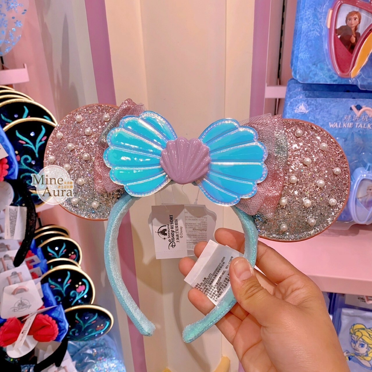 米奇 Mickey 立體造型 貝殼 髮圈 髮箍 小美人魚 The Little Mermaid -上海迪士尼樂園