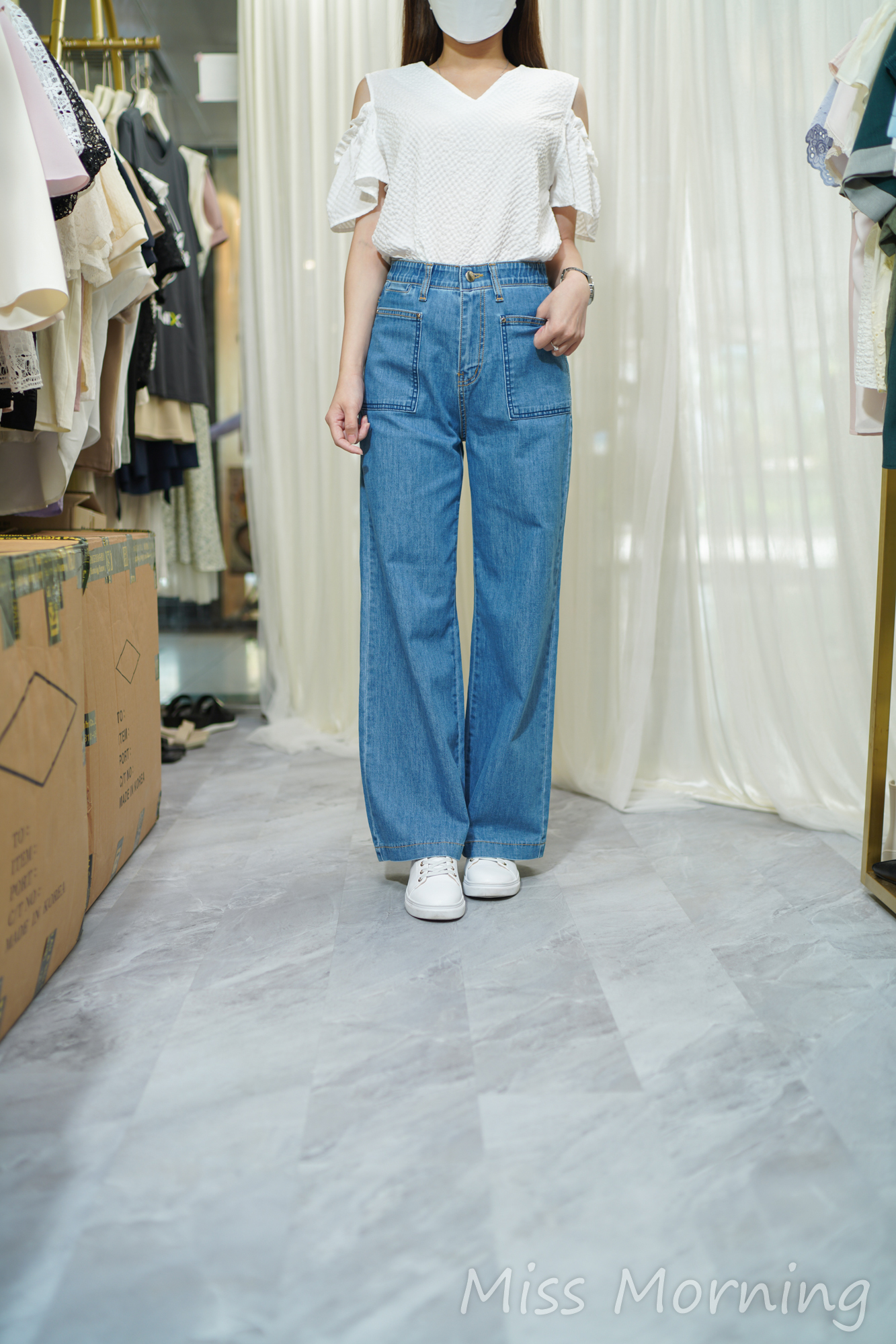 簡約百搭露肩上衣(14051)