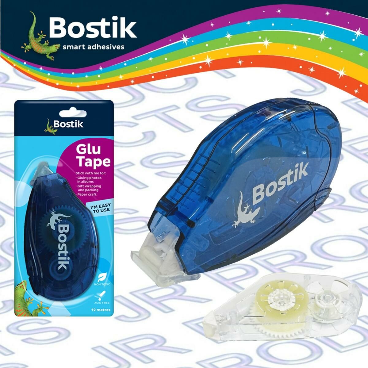 Bostik® Glu Tape自動雙面膠紙機, 8毫米 x 12米《香港行貨》- 1個裝