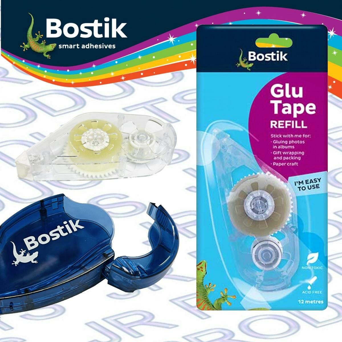 Bostik® Glu Tape雙面膠紙帶機芯, 12米《香港行貨》- 1 個