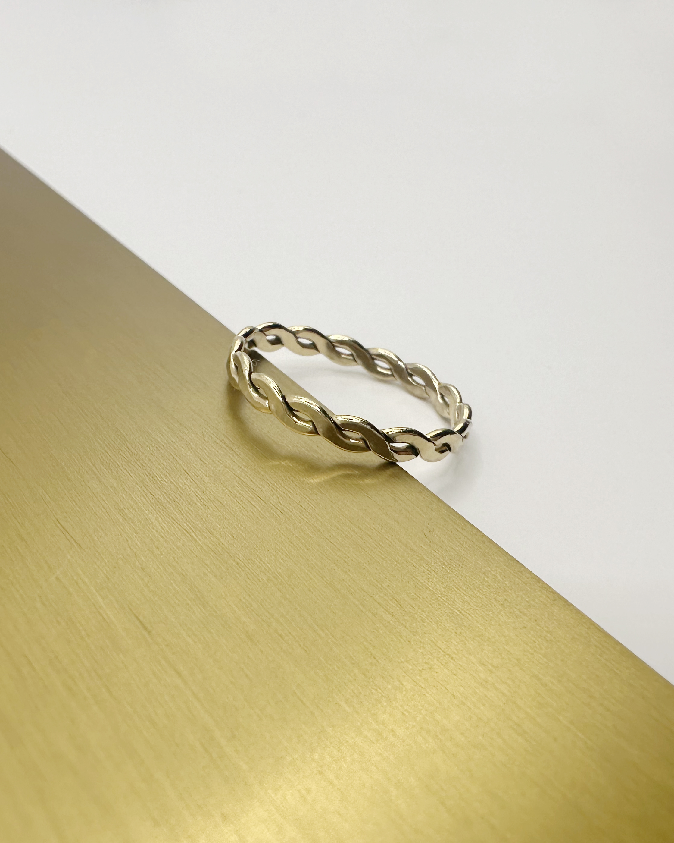 Gianna | 編織麻花戒 14K包金