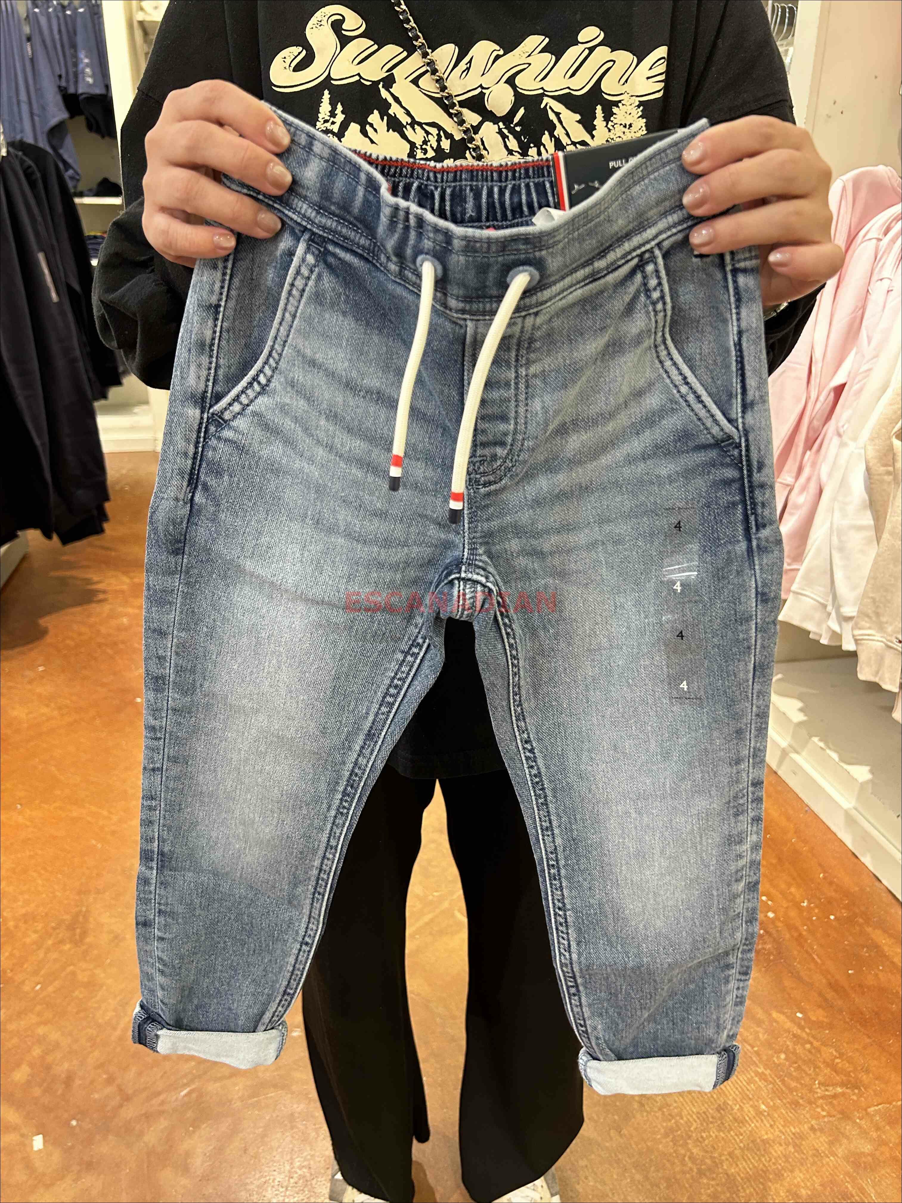 TOMMY 男大童 彈性腰圍 牛仔褲