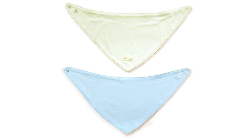 口水肩有機棉三角形雙面