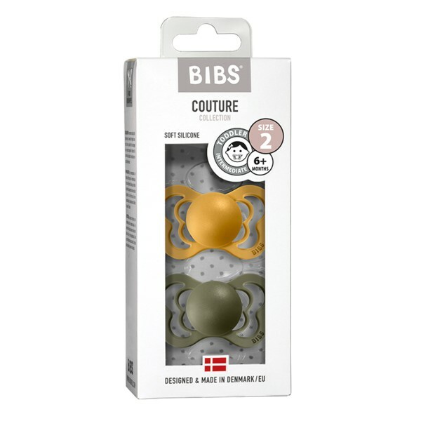【樂森藥局】丹麥 BIBS COUTURE 拇指型 矽膠 奶嘴 (2入組) 0-6m/6m+