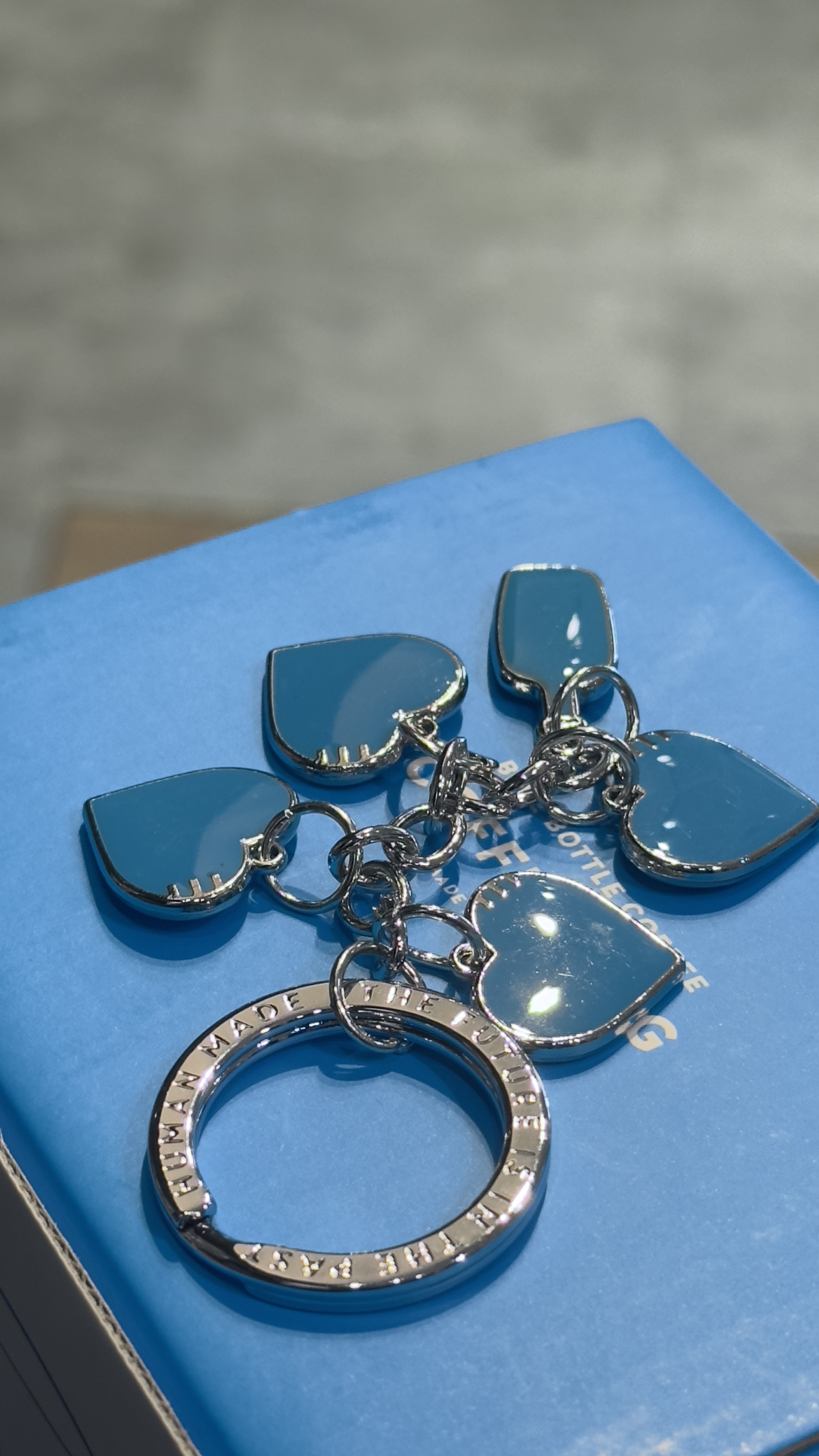 【現貨】Human made X blue bottle 藍瓶 多環金屬鑰匙圈