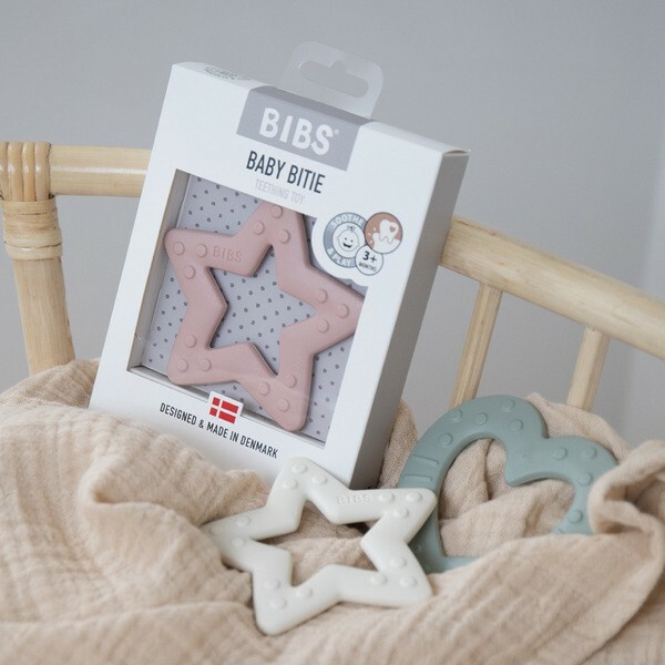 【樂森藥局】丹麥BIBS Bitie 固齒器 星星 愛心 長牙寶寶的好夥伴 3個月以上 丹麥製造