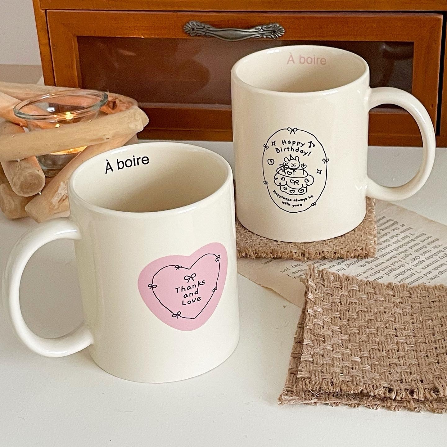 《4485》ins可愛卡通愛心馬克杯 350ml