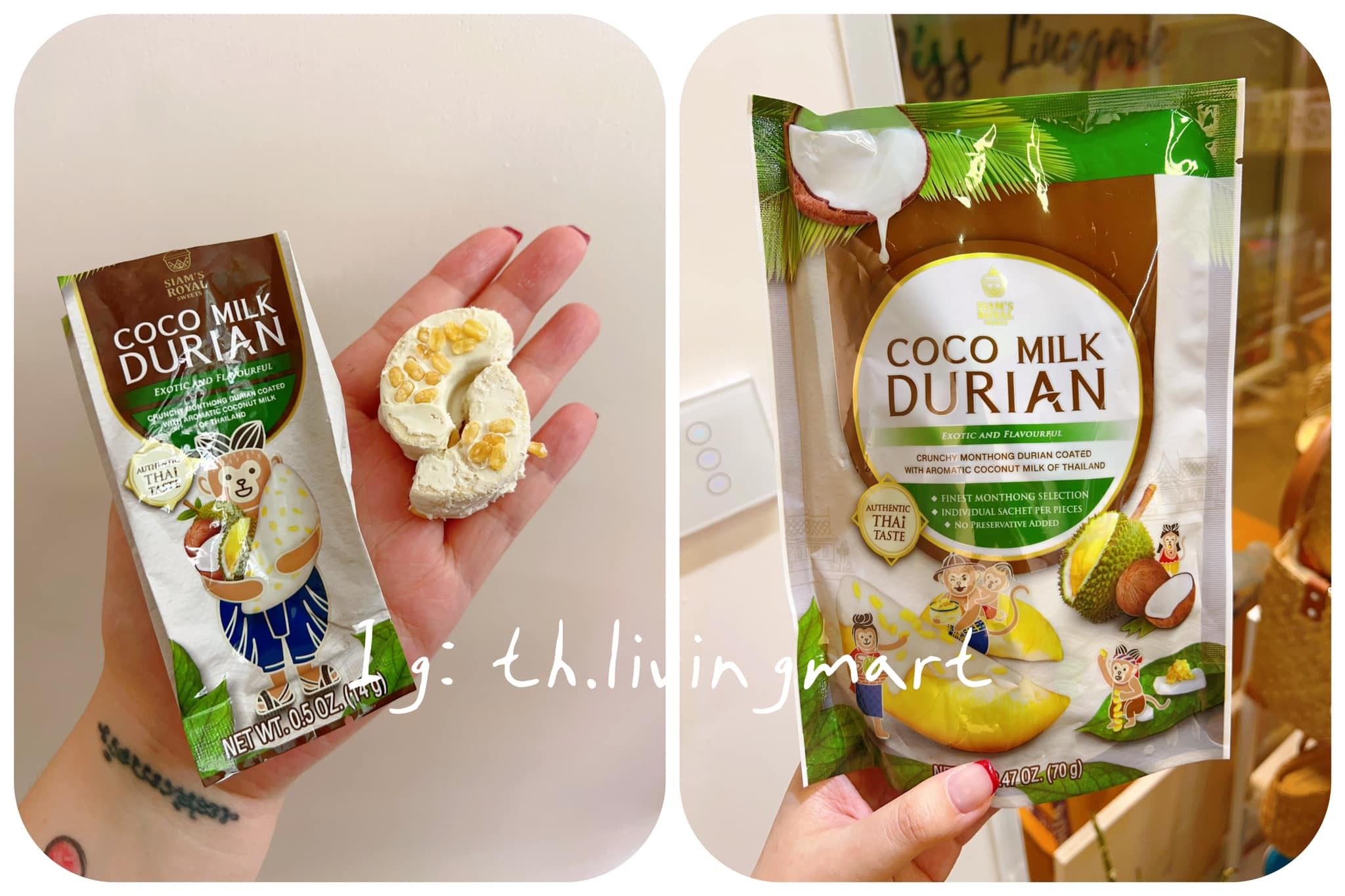 Siam's Royal 椰奶芒果乾／蜜糖芒果乾／椰奶榴槤乾