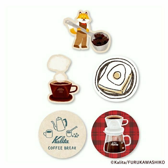 [Limited] Furukawashiko x Kalita Washi Sticker Pack－Morning (Japanese Stationery Brand)