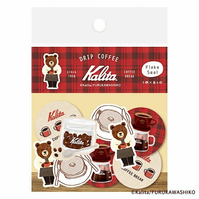 [Limited] Furukawashiko x Kalita Washi Sticker Pack－After Lunch (Japanese Stationery Brand)