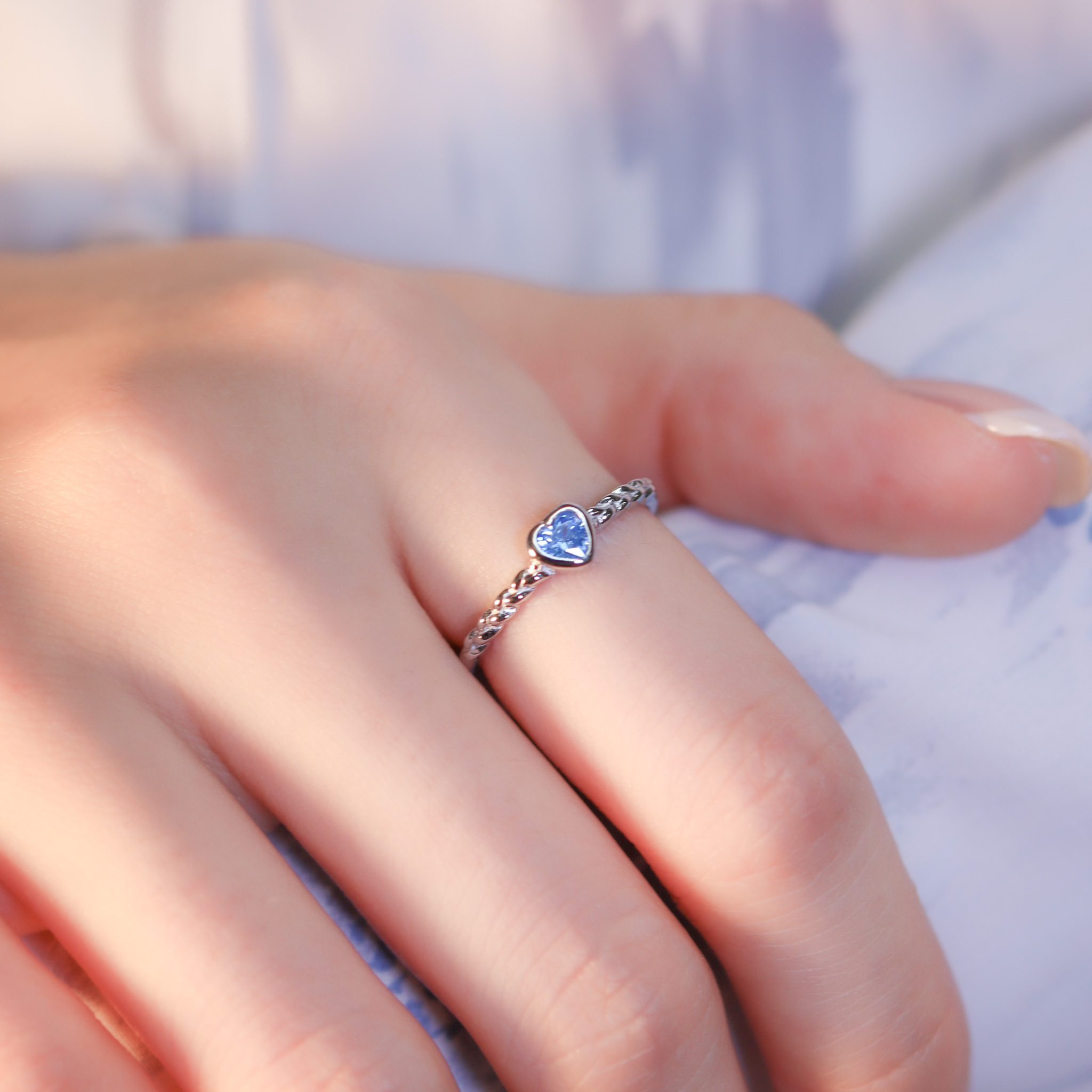 | 925 Silver | Blue Love Ring | RI0695 |