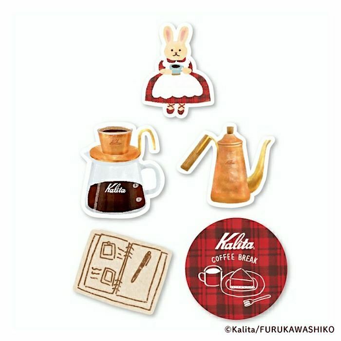[Limited] Furukawashiko x Kalita Washi Sticker Pack－Afternoon (Japanese Stationery Brand)